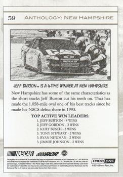 2010 Press Pass Eclipse - Gold #59 Jeff Burton New Hampshire Back