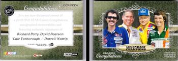 2010 Press Pass Five Star - Classic Compilations Combos Firesuit Autographs #CCM-PPYW Richard Petty/David Pearson/Cale Yarborough/Darrell Waltrip Back