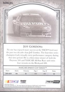 2010 Press Pass Legends - Motorsports Masters Holofoil #MM-JG Jeff Gordon Back