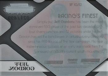 2010 Press Pass Showcase - Racing's Finest #RF 10 Jeff Gordon Back