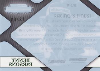 2010 Press Pass Showcase - Racing's Finest Green #RF 6 Benny Parsons Back