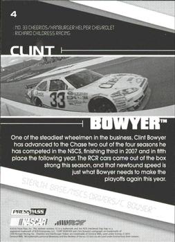 2010 Press Pass Stealth - Black and White #4 Clint Bowyer Back