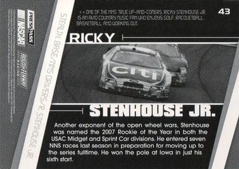 2010 Press Pass Stealth - Black and White #43 Ricky Stenhouse Jr. Back