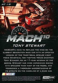 2010 Press Pass Stealth - Mach 10 #MT 1 Tony Stewart Back