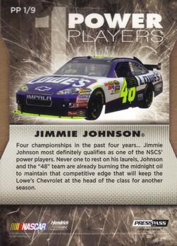 2010 Press Pass Stealth - Power Players #PP 1 Jimmie Johnson Back