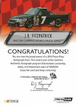 2010 Press Pass - Autographs #NNO J.R. Fitzpatrick Back