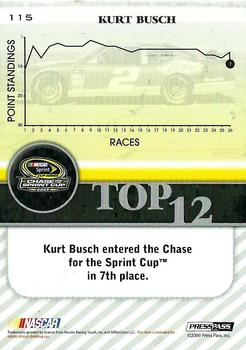 2010 Press Pass - Blue #115 Kurt Busch Back