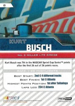 2010 Press Pass - Blue #8 Kurt Busch Back