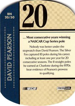 2010 Press Pass - By The Numbers #BN 20 David Pearson Back
