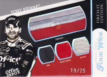 2010 Press Pass - Four Wide Firesuit Edition #FW-TS Tony Stewart Front