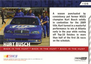 2010 Press Pass - Gold #105 Kurt Busch Back