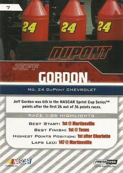 2010 Press Pass - Holofoil #7 Jeff Gordon Back