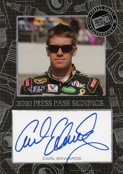 2010 Press Pass - Signings Silver #NNO Carl Edwards Front