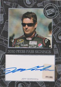 2010 Press Pass - Signings Silver #NNO Jeff Gordon Front