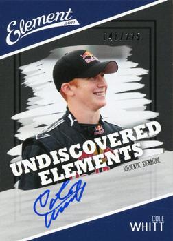 2011 Wheels Element - Undiscovered Elements Autographs #UE-CW Cole Whitt Front