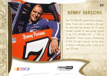 2011 Press Pass Fanfare - Holofoil Die Cuts #89 Benny Parsons Back