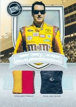 2011 Press Pass Fanfare - Magnificent Materials Dual Swatches #MM-KYB Kyle Busch Front