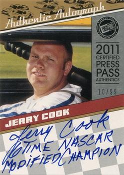 2011 Press Pass Legends - Autographs Silver #LGA-JC Jerry Cook Front