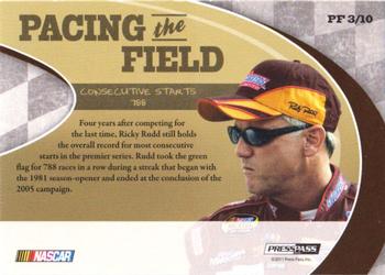 2011 Press Pass Legends - Pacing The Field Brushed Foil #PF3 Ricky Rudd Back