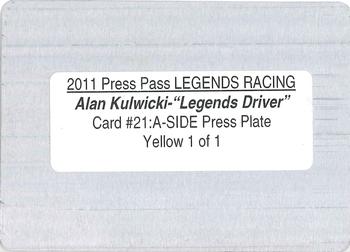 2011 Press Pass Legends - Press Plates Yellow #21 Alan Kulwicki Back
