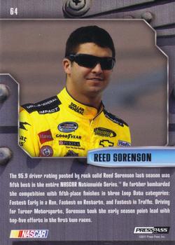 2011 Press Pass Stealth - Black and White #64 Reed Sorenson Back