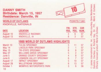 1988 World of Outlaws #10 Danny Smith Back