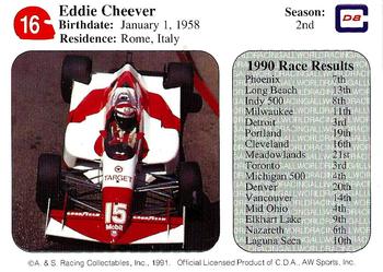 1991 All World #16 Eddie Cheever Back