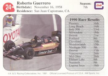 1991 All World #24 Roberto Guerrero Back