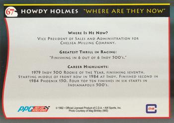 1992 All World Indy #67 Howdy Holmes Back