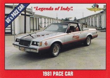1992 Collegiate Collection Legends of Indy #48 1981 Pace Car Front