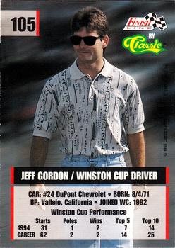 1995 Finish Line #105 Jeff Gordon Back
