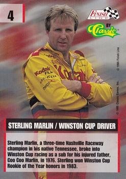 1995 Finish Line #4 Sterling Marlin Back