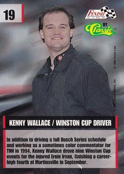 1995 Finish Line #19 Kenny Wallace Back