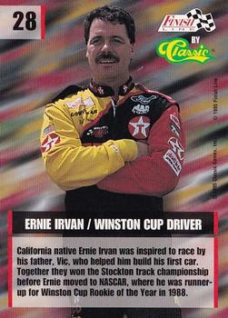 1995 Finish Line #28 Ernie Irvan Back