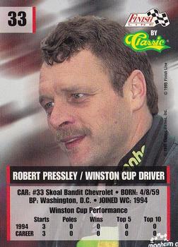 1995 Finish Line #33 Robert Pressley Back