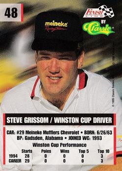 1995 Finish Line #48 Steve Grissom Back