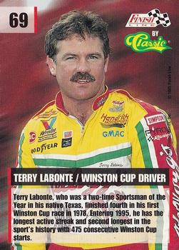 1995 Finish Line #69 Terry Labonte Back