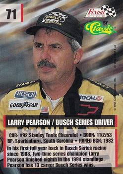 1995 Finish Line #71 Larry Pearson Back