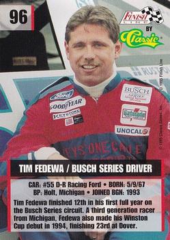 1995 Finish Line #96 Tim Fedewa Back