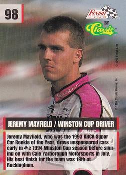 1995 Finish Line #98 Jeremy Mayfield Back