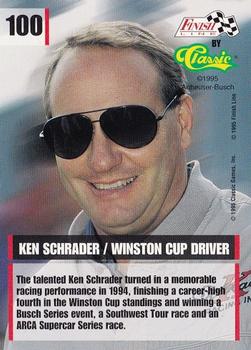 1995 Finish Line #100 Ken Schrader Back