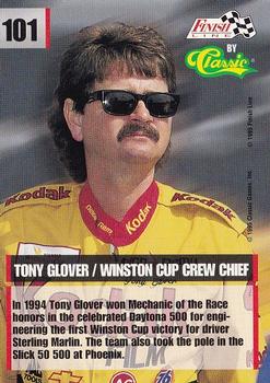 1995 Finish Line #101 Tony Glover Back