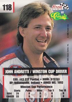 1995 Finish Line #118 John Andretti Back
