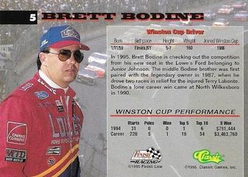 1995 Finish Line Coca-Cola 600 #5 Brett Bodine Back