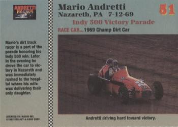 1992 Collect-a-Card Andretti Family Racing #51 1969 Nazareth Back