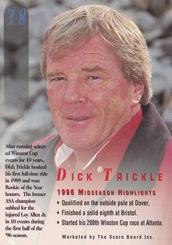 1996 Score Board Autographed #38 Dick Trickle Back