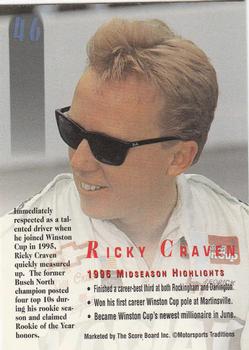 1996 Score Board Autographed #46 Ricky Craven Back