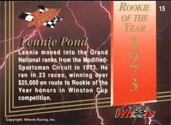 1993 Wheels Rookie Thunder #15 Lennie Pond Back