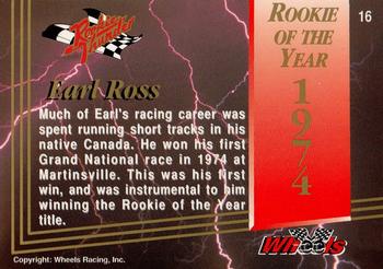 1993 Wheels Rookie Thunder #16 Earl Ross Back