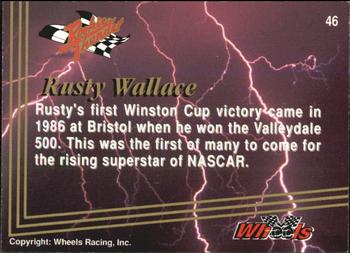 1993 Wheels Rookie Thunder #46 Rusty Wallace Back